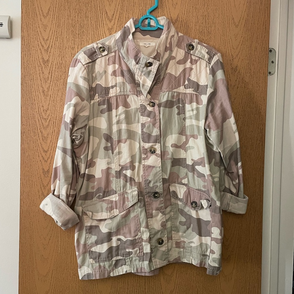maurice’s light camo print utility jacket